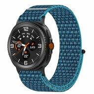 Sportloop nylon bandje - Blauw - Samsung Galaxy Watch 8 Classic - 46mm - thumbnail