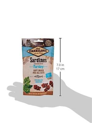 CARNILOVE Semi-Moist Snack Sardines & Parsley - Kattensnoepje met sardines en peterselie - 50 g