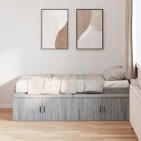 Opbergbedframe met opslag Grijs sonoma 80 x 200 cm Bewerkt hout - thumbnail