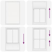 Pliss rolgordijn 120x200 cm stofbreedte 119,4cm polyester wit - thumbnail