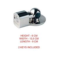 Masterlock Universal Trailer Coupler Lock - Zinc, nickle plated body - Front Keyw - 377EURDAT - thumbnail