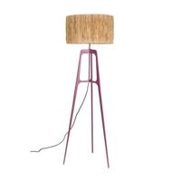 Dutchbone Vloerlamp 'Afra' Raffia, 157cm, kleur Plum - thumbnail