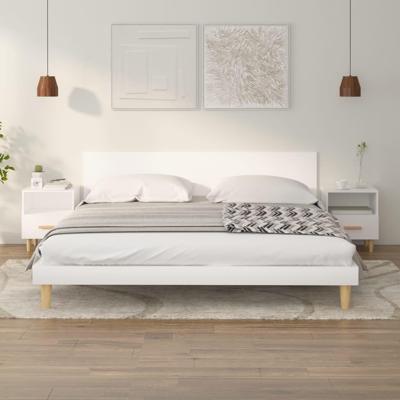 Nachtkastjes 2 st 40x35x47 cm wit