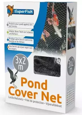 Vijverafdeknet 3 X 2 M 10 Pinnen vijver Superfish - Superfish