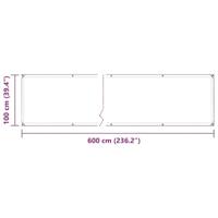 Plantenafdekking met zeilringen 1x6 m PVC - thumbnail