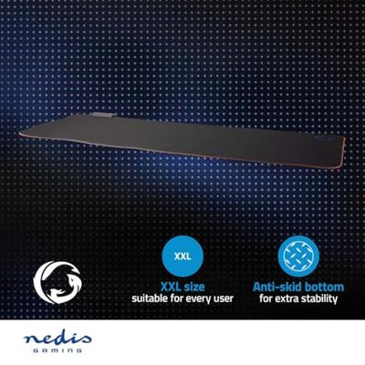 Gaming Muismat | Microfiber / Rubberen | Zwart Gaming Muismat | Microfiber / Rubberen | Zwart