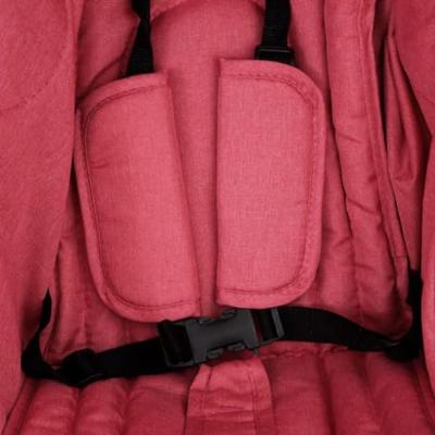 VidaXL Tweelingkinderwagen staal rood - thumbnail