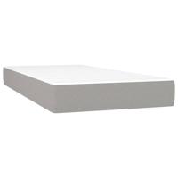 Boxspring met matras stof lichtgrijs 80x200 cm - thumbnail