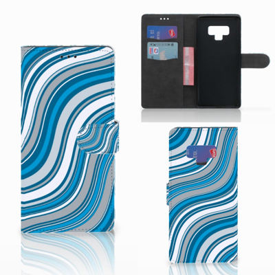 Samsung Galaxy Note 9 Telefoon Hoesje Waves Blue Samsung Galaxy Note 9 Telefoon Hoesje Waves Blue
