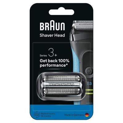 Testina rasoio BRAUN Series 3+ - 2 lamine - Pettine MicroComb - 100% made in Germany