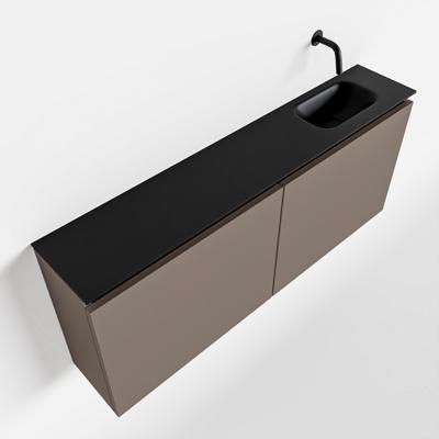 MONDIAZ TURE 120cm toiletmeubel smoke. EDEN wastafel urban rechts geen kraangat MONDIAZ TURE 120cm toiletmeubel smoke. EDEN wastafel urban rechts geen kraangat