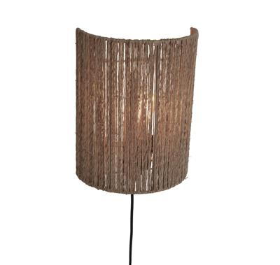 GOOD&MOJO Wandlamp 'Iguazu' Jute, 32cm hoog, kleur Naturel GOOD&MOJO Wandlamp 'Iguazu' Jute, 32cm hoog, kleur Naturel