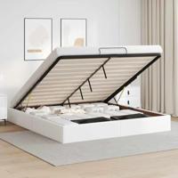 Bedframe zonder matras 200x200 cm kunstleer wit - thumbnail