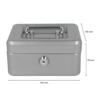 Westcott AC-E51000-ZI Geldkist 152x120x79mm Zilver, Kunststof Inzet Met 6 Vakken - thumbnail