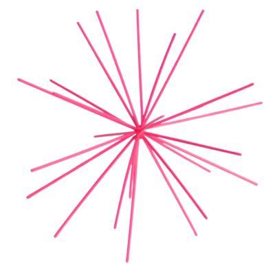 Housevitamin ornament firework metaal neon roze 25 cm | 12 stuks