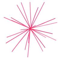 Housevitamin ornament firework metaal neon roze 25 cm | 12 stuks - thumbnail