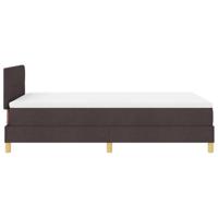 Boxspringbed met matras Donkerbruin 120 x 200 cm Stof - thumbnail