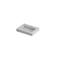 INK Pitch Wastafel Keramische Slab Bak met Drain en Front en Side Skirts Zonder Kraangat - 600x450x90 mm - Calacatta Mat - thumbnail