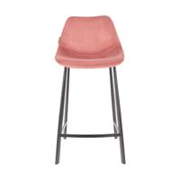 Dutchbone Franky Velvet Counter barkruk (set van 2) - thumbnail