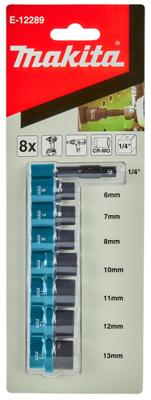 Makita Accessoires krachtdoppenset 8-delig - e-12289 - e-12289
