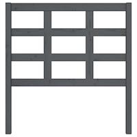 Hoofdbord 95,5x4x100 cm massief grenenhout grijs - thumbnail