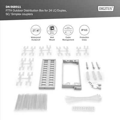 Digitus DN-968911 Dibributiebox 16 poorten SC