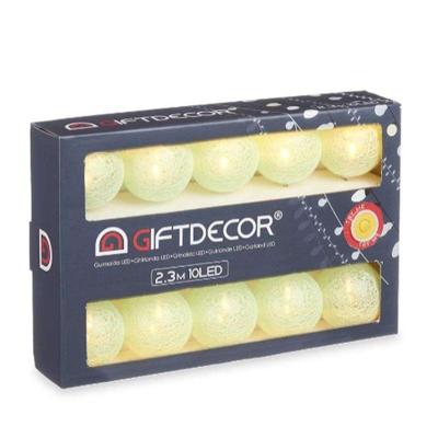 LED-lichtkrans Gift Decor Groen 2,3 m 31 x 20 x 6,5 cm Klot (12 Stuks)