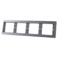 Berker K5 afdekraam 4-voudig edelstaal