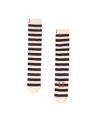 NoNo zomer kniekousen meisjes - ivoor wit - gestreept - Riley - thumbnail