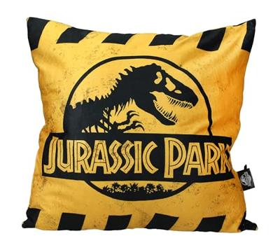 Jurassic Park Pillow Caution Logo 45 cm