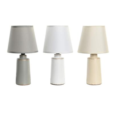 Bureaulamp DKD Home Decor Grijs Beige Wit Keramiek 220 V 40 W (16 x 16 x 30 cm) (3 Stuks)
