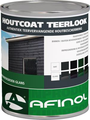 Afinol Houtcoat Teerlook Glans Sparrengroen 750 ml Afinol Houtcoat Teerlook Glans Sparrengroen 750 ml