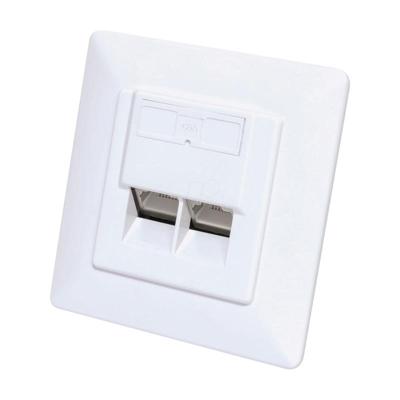 Cat6 dubbele inbouwdoos - Netwerkaansluiting