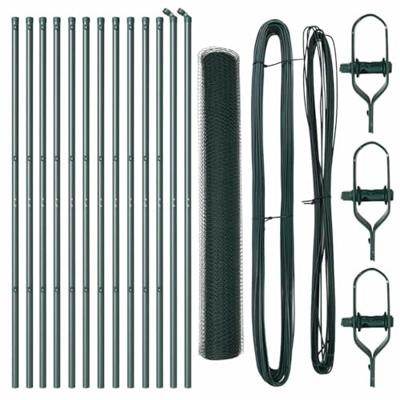 VidaXL Afrasteringspaal groen 25 x 1,2 m (13 mm gaas) staal