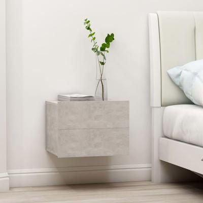 Nachtkastjes 2 st 40x30x30 cm bewerkt hout betongrijs