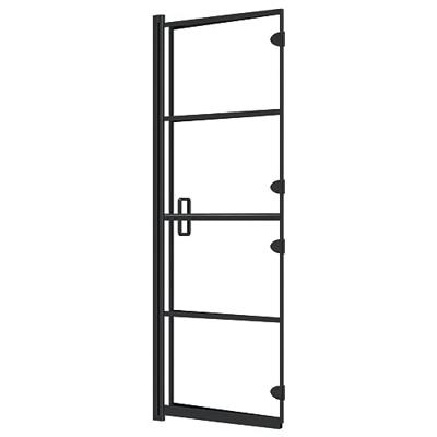 VidaXL Douchewand inklapbaar 100x140 cm esg zwart