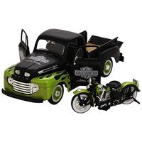 Maisto Ford Pick Up F1 ´48 und Modellmotorrad FL Panhead Harley Davidson 1:24 Auto - thumbnail