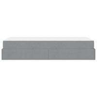 Bedframe met matras Lichtgrijs 90 x 200 cm Stof - thumbnail