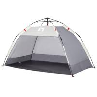 VidaXL Strandtent 2-persoons waterdicht snelontgrendeling grijs - thumbnail