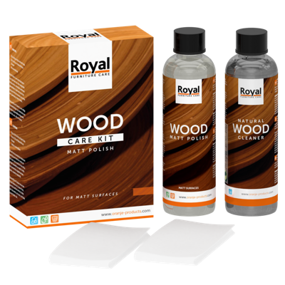 Oranje Matt Polish Wood Care Kit + cleaner 2x250 ml
