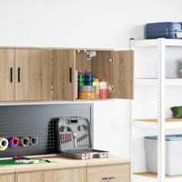 VidaXL Garagewandkast sonoma bewerkt hout eikenkleurig - thumbnail