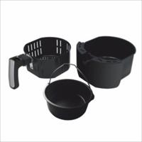 Inventum GF552HL friteuse Enkel 5,5 l Vrijstaand 1700 W Heteluchtfriteuse Zwart, Zilver - thumbnail