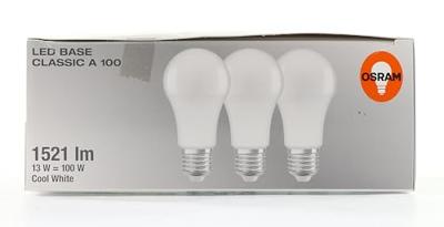 OSRAM HOMELIGHTING 4058075819559 LED-lamp Energielabel F (A - G) E27 Peer 13 W = 100 W Neutraalwit (Ø x l) 60 mm x 118 mm 3 stuk(s)