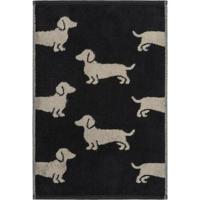 Cawö Cawo We love Dogs gemustert 6246 Handdoek 50x100 schwarz/beige - thumbnail
