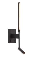 Lucide FINAN - Wandlamp - LED - 2700K - Met USB oplaadpunt - Zwart - thumbnail