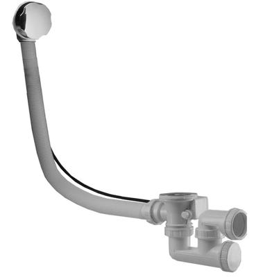 mcalpine Rezo badafvoer met overloop verlengd 70 mm chroom