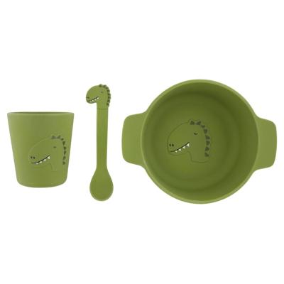 Trixie siliconen baby eetset - mr. dino