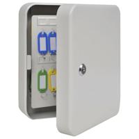 VidaXL Sleuteldoos met slot ivoor 20 x 7,5 x 25 cm staal - thumbnail