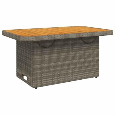 3-delige Loungeset met kussens poly rattan grijs