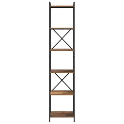 Boekenkast Oud hout 40 x 30 x 188 cm Bewerkt hout Boekenkast Oud hout 40 x 30 x 188 cm Bewerkt hout